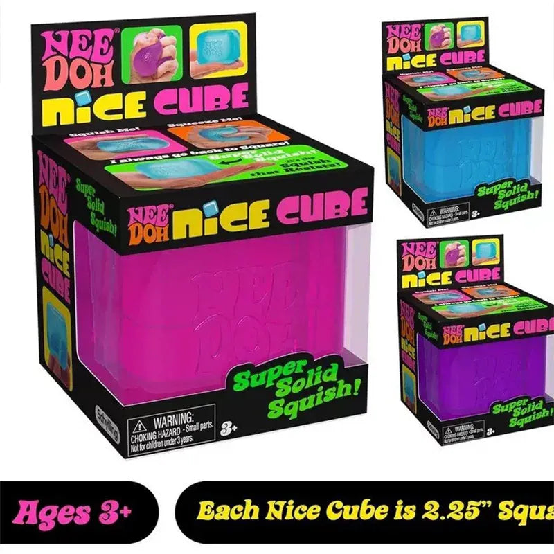 Needoh Nice Cube Sensory Stress Reliever Fidget Tool for Anxiety & Focus Desk Sensory Cube for Adults & Kids